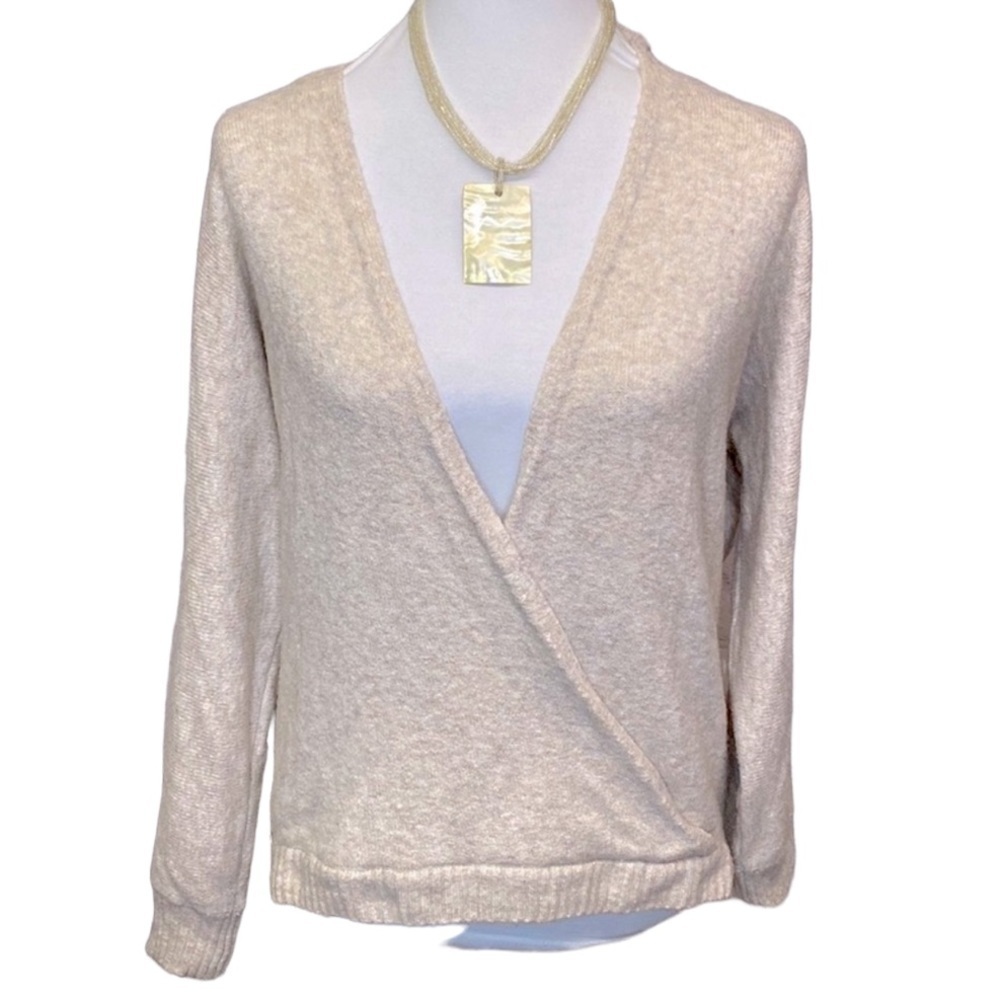 Shrinking Violet Surplice Front & Back Sweater
